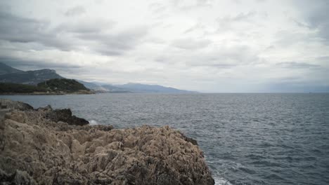 coastal landscape with stormy clouds