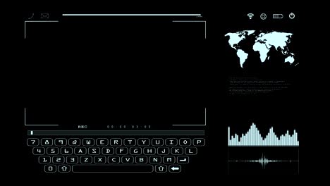 interfaz de visualización digital. visor de la cámara en la llamada. video tiene 2 partes