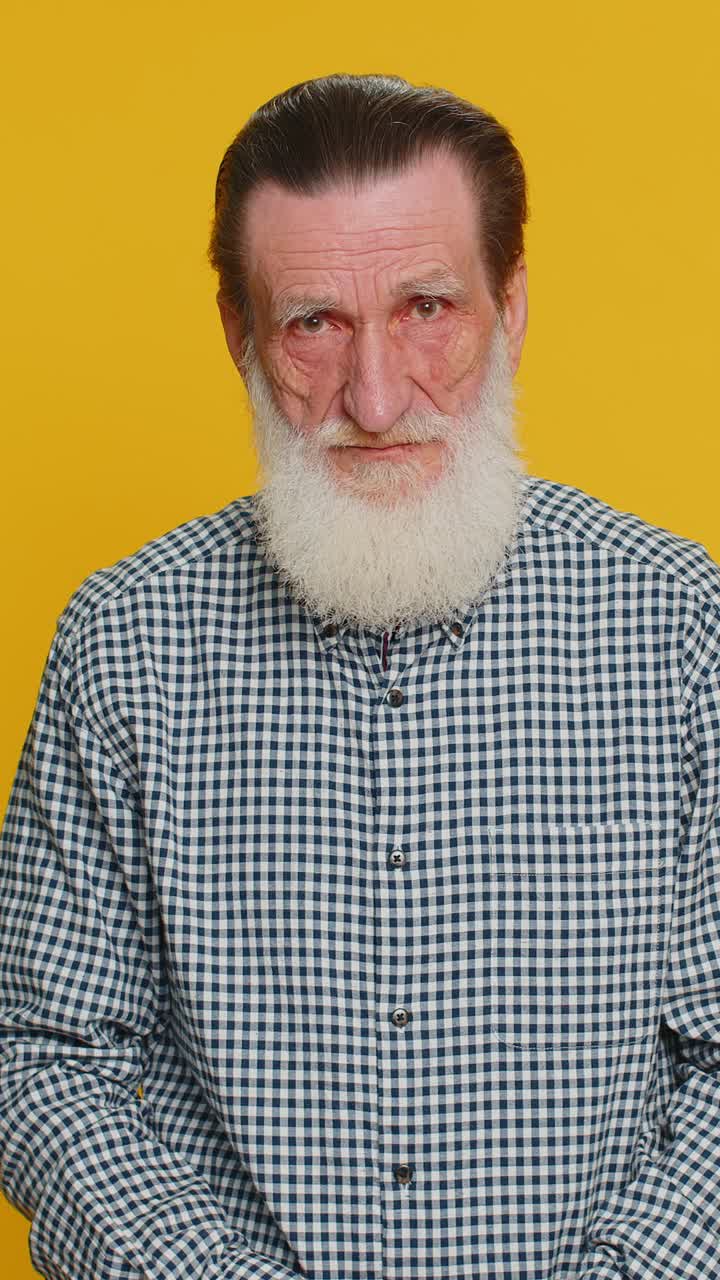Sad senior man loses becoming surprised by lottery results bad fortune loss unlucky fortune news
