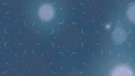 animation of light spots moving and stars on black background