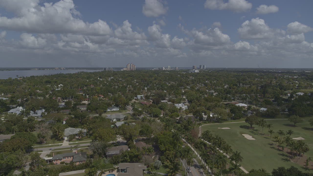 Fort Myers Florida Aerial v4 pullout flight along McGregor boulevard and Allen Avenue - DJI Inspire 2, X7, 6k - March 2020