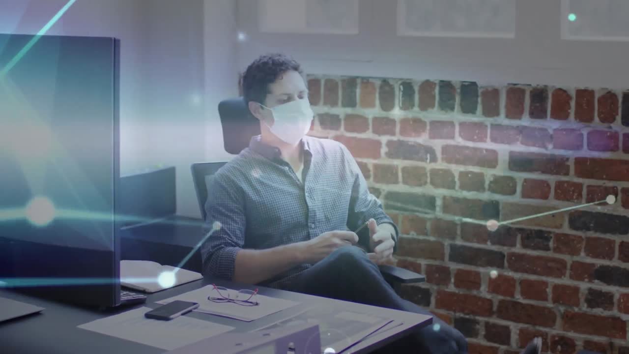 사무실에 있는 사람에 대한 연결 네트워크의 활성화