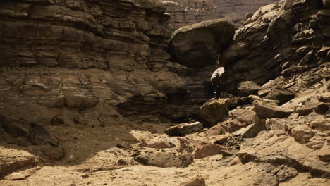 balancing rock in a canyon