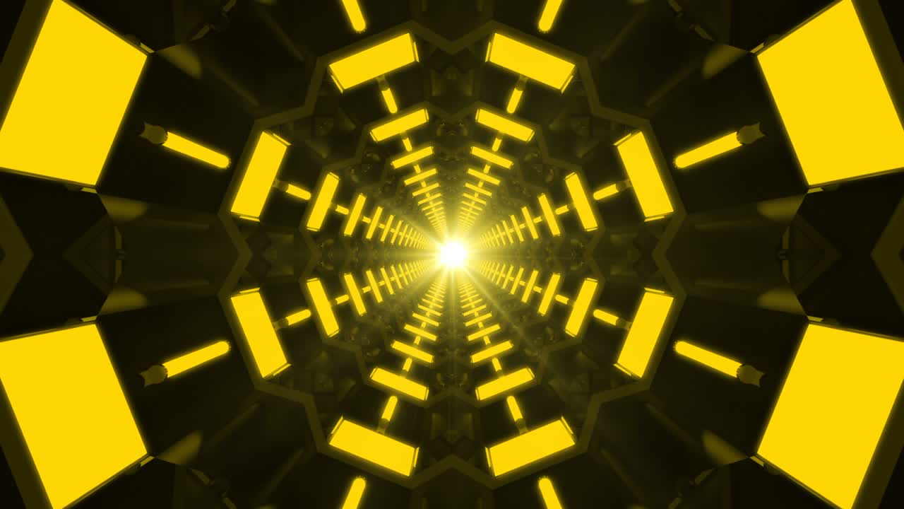 노란색 배경 루프 파티 터널