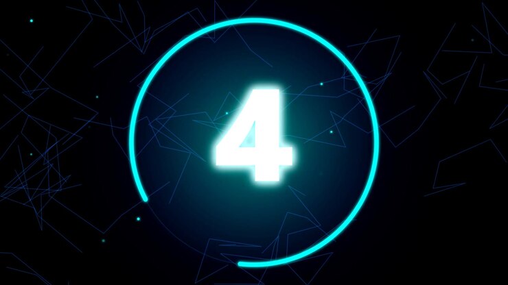 Digital Countdown Timer with Glowing Neon Graphics