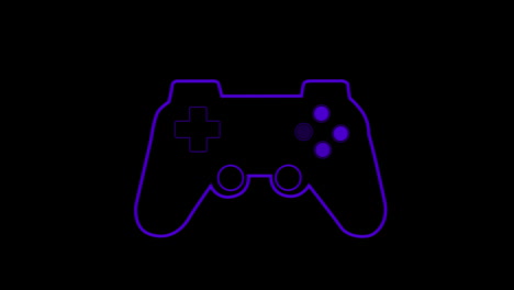 animation of purple video game logo