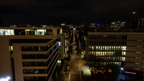 hamburg skyline at night - wealthy district