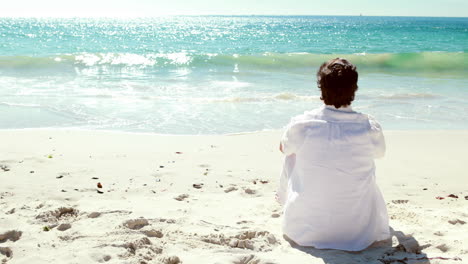 man relaxing on the beach