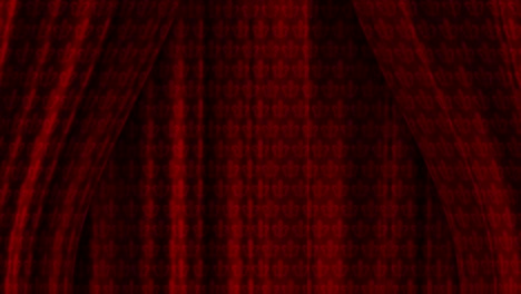 royal opening curtains. the pattern is a monogram. animation in loop seamless motion through the curtains.