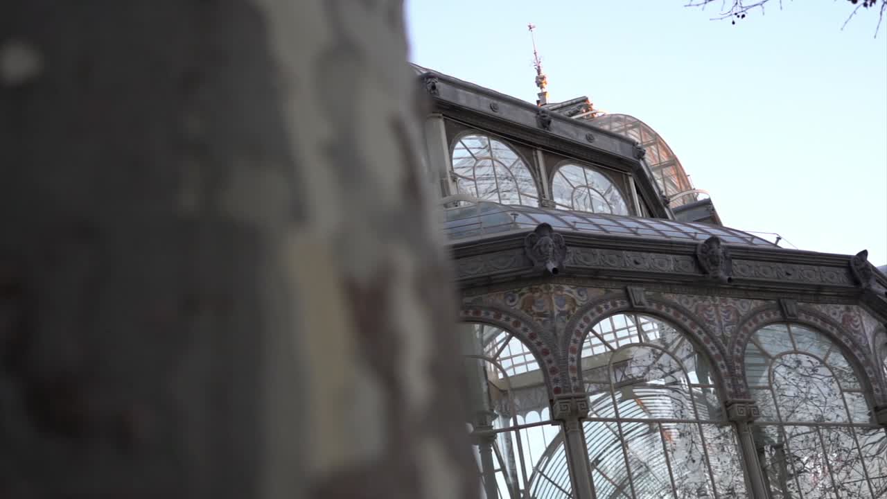 Domed architectural structure in park in bright day