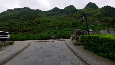 pov scooter driving in ha giang loop in vietnam