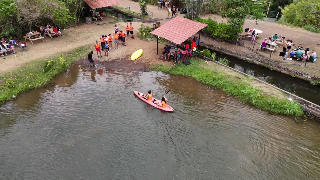 Aerial images of a lake in Poas Volcano, Costa Rica, Poas, Alajuela