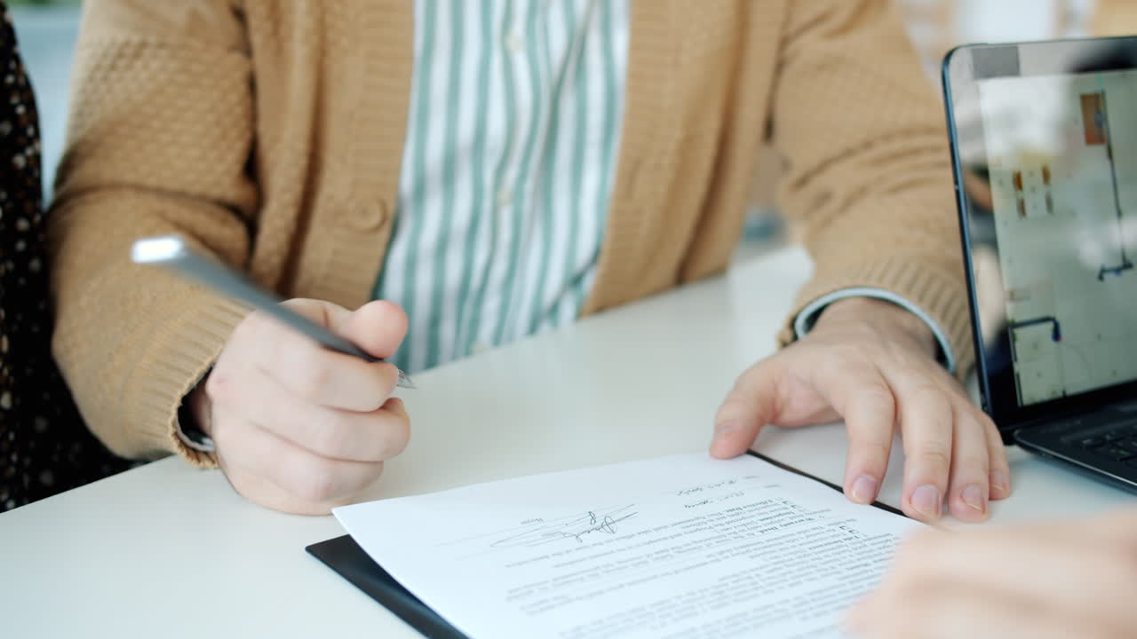 Signing Real Estate Purchase Agreement