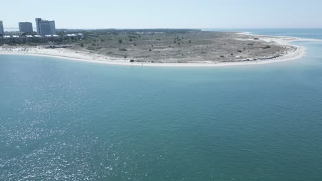 Aerial-Wide-Shot-Showing-Luxury-Landscape-Of-Troia-Surrounded-By-Coral