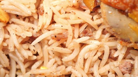 close up of a rice dish