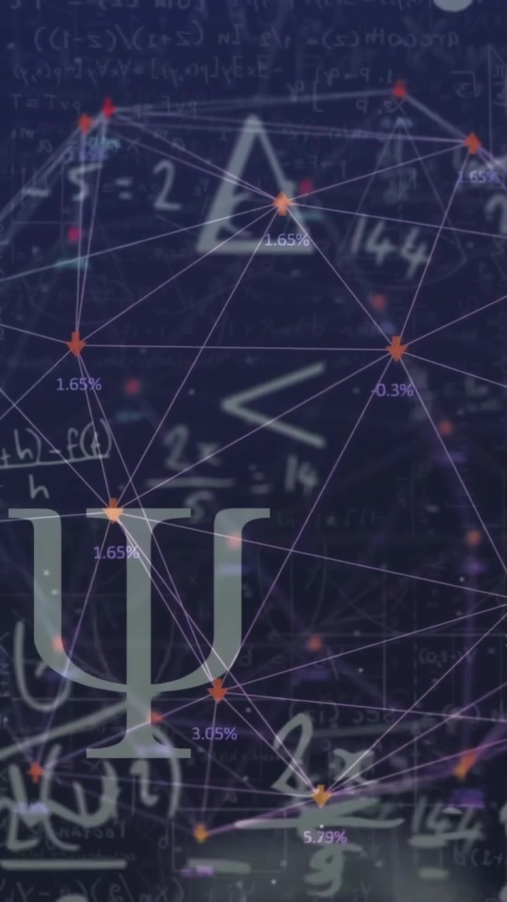 Animation of mathematical data processing over globe with connections