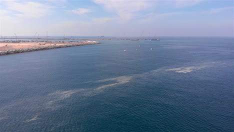 port construction site aerial view