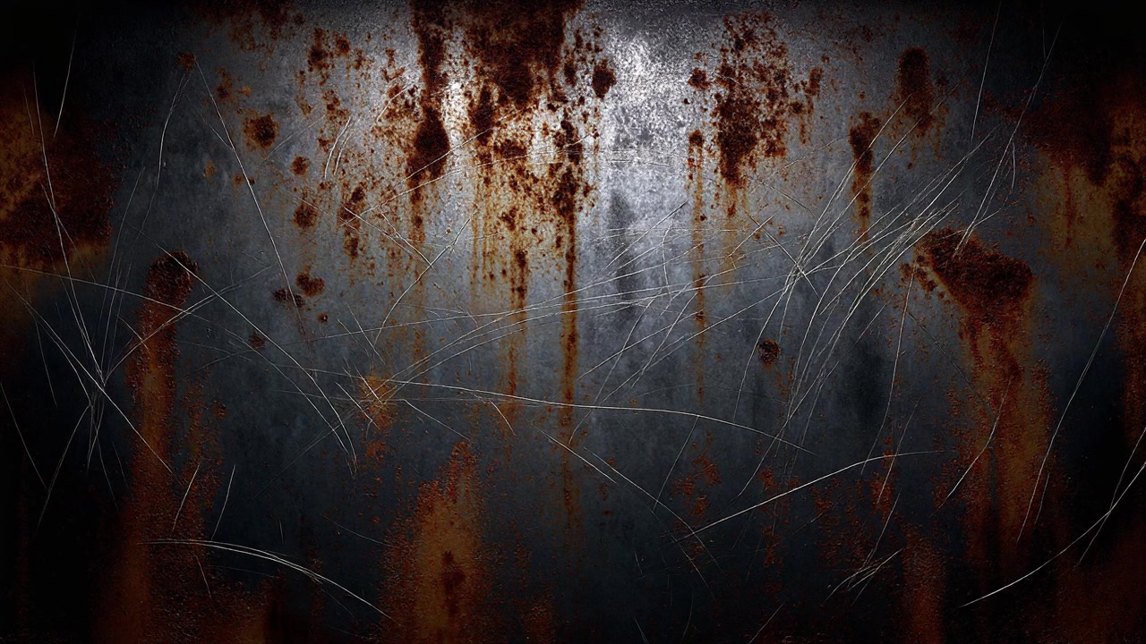 Close Up of Scratched and Rusted Metal Surface Texture