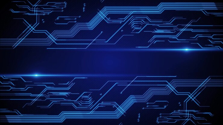 Concetto di flusso di dati in un ambiente fantascientifico digitale ad alta tecnologia, con particelle luminose, linee e superfici.