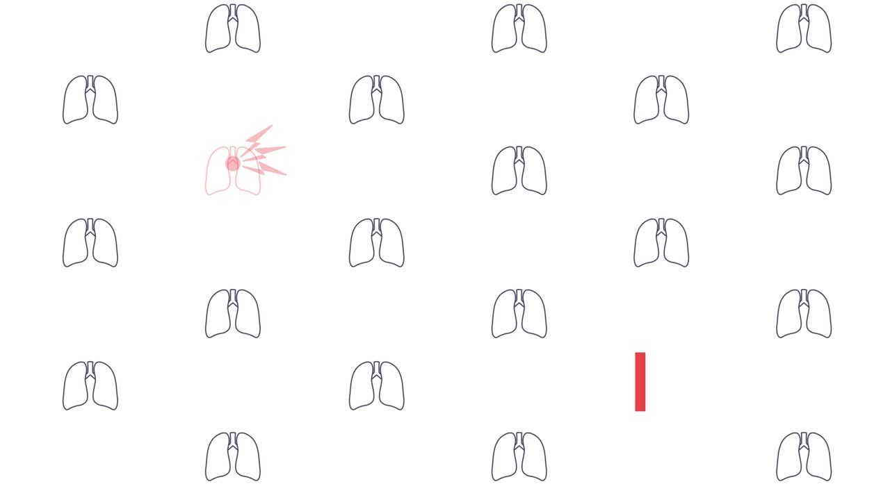 Corona virus awareness animation of lungs pattern