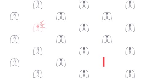 corona virus awareness animation of lungs pattern