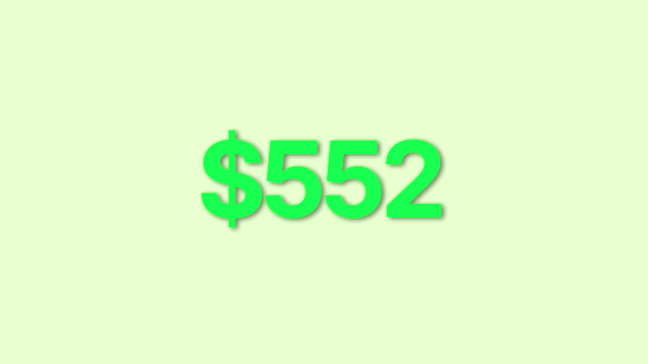 Animated Dollar Amount Counter Increasing Rapidly