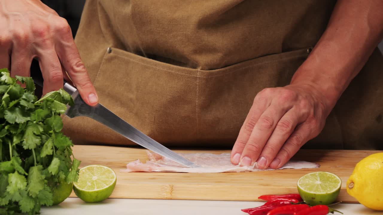 preparación de filetes de pescado