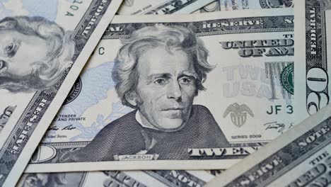 portrait seventh president of the united states andrew jackson on twenty dollar bills