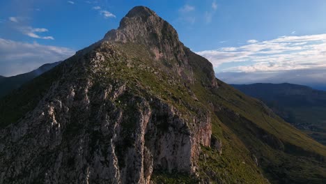 majestic mountain peak of monte monaco in san vito lo capo, sicily, italy