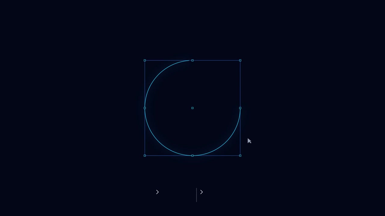 Digital Circle Drawing Animation on Dark Background