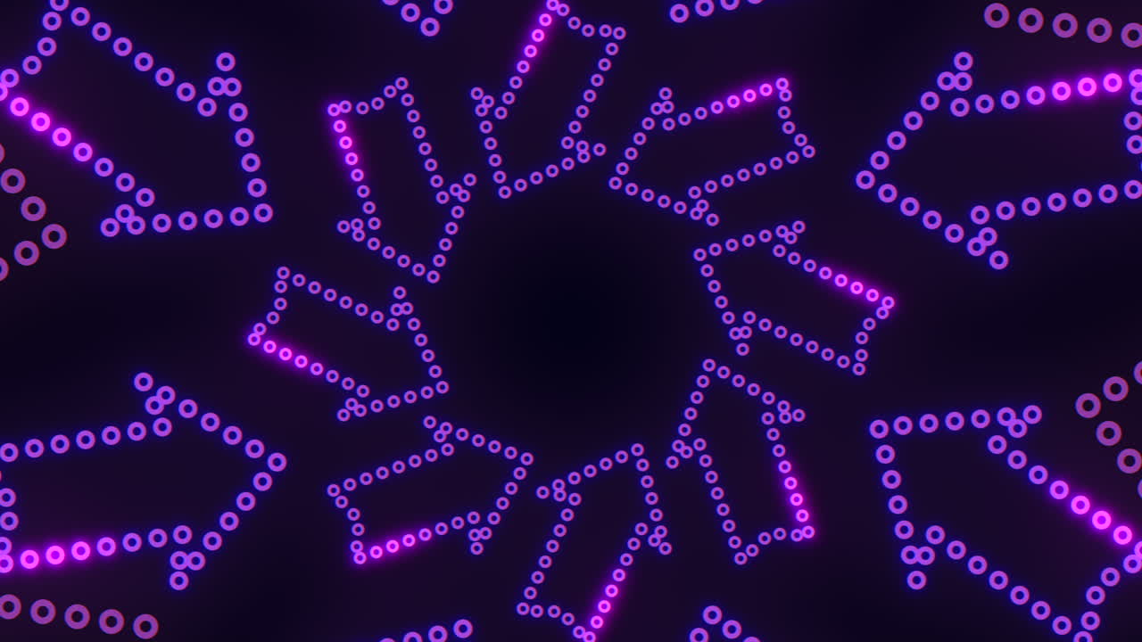 Motivo a zigzag viola e nero con cerchi e punti di connessione