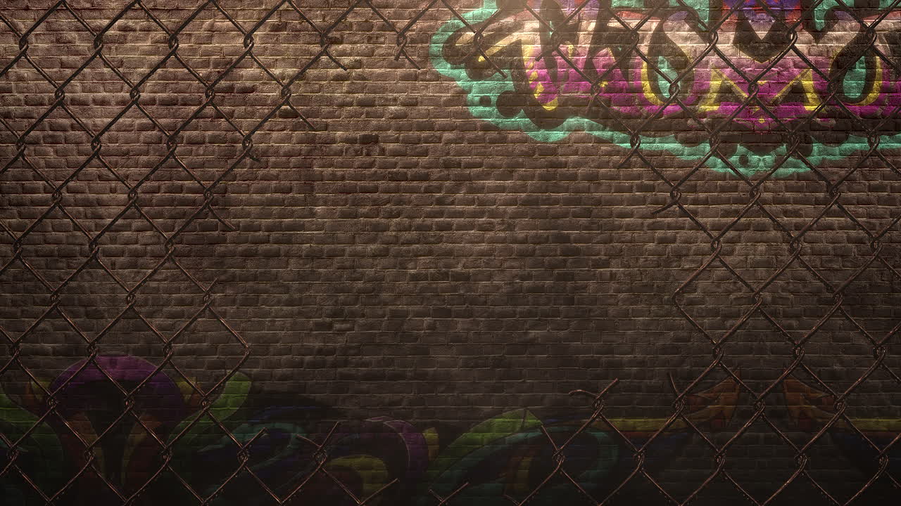 여름날 거리에 있는 건물의 그루지 벽의 파노라마 1