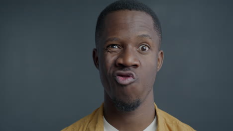 man with surprised expression
