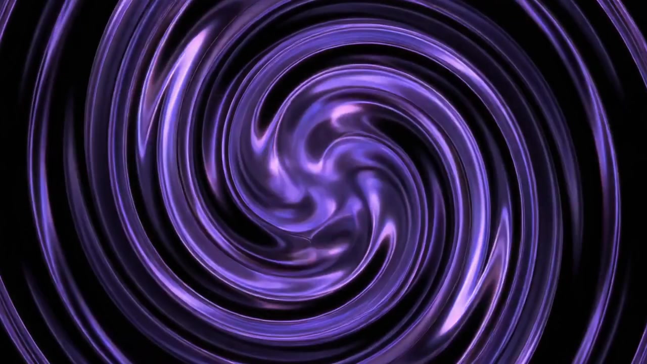 Effetto di luce viola vorticante astratto su sfondo nero