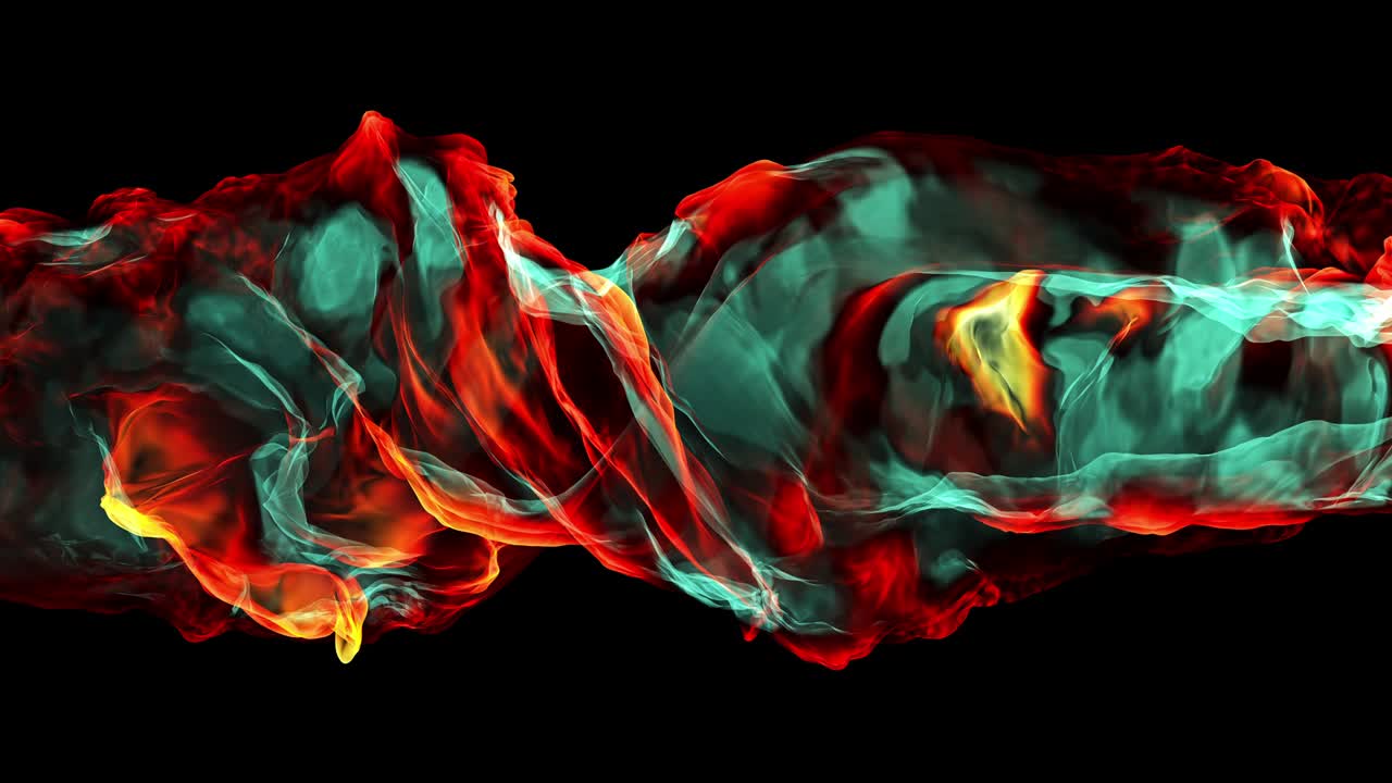 3D additive power background, 4K render of colourful flame abstraction