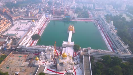 El-Templo-Dorado-También-Conocido-Como-Vista-Aérea-Del-Harimandir-Sahib-Por-Dji-Mini3pro-Drone