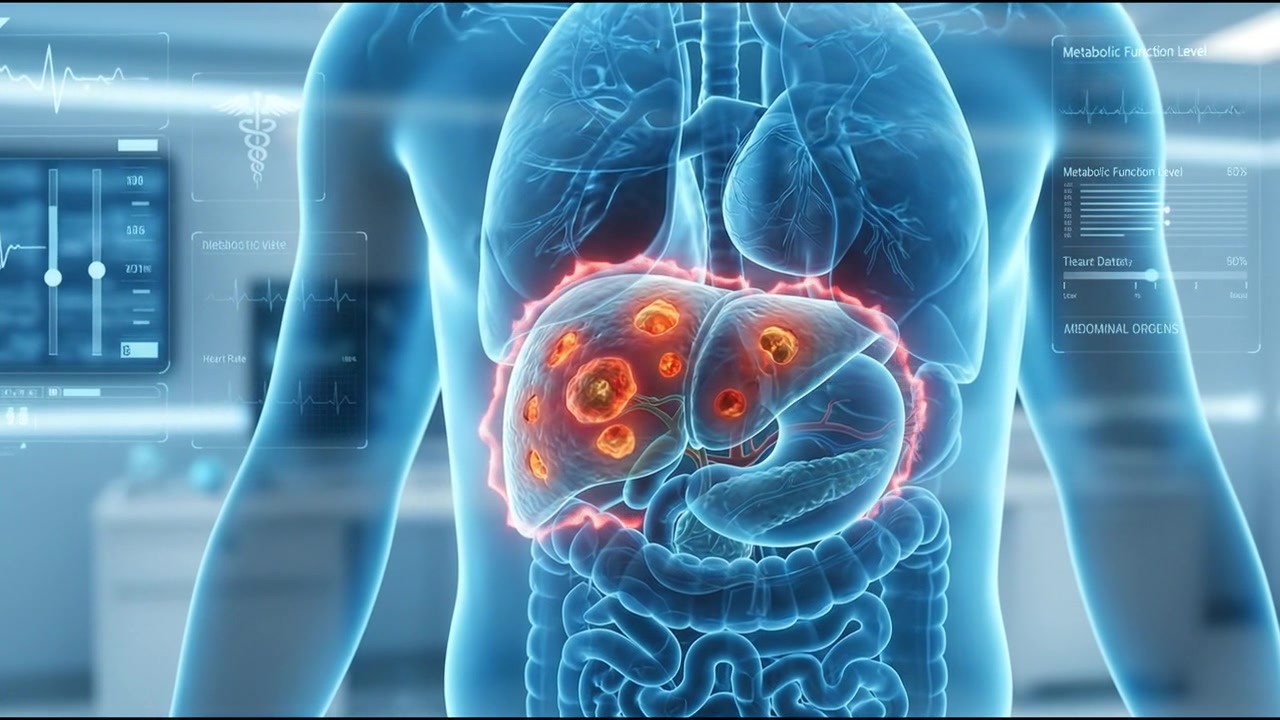 Human Organ Anatomy Medical Visualization With Highlighted Internal Structure