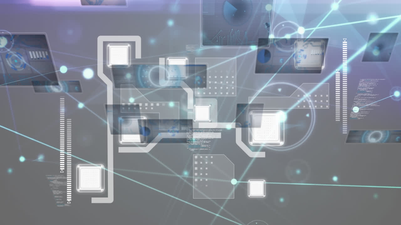 구성에 대한 사업가 연결 네트워크에 대한 연결 네트워크의 애니메이션