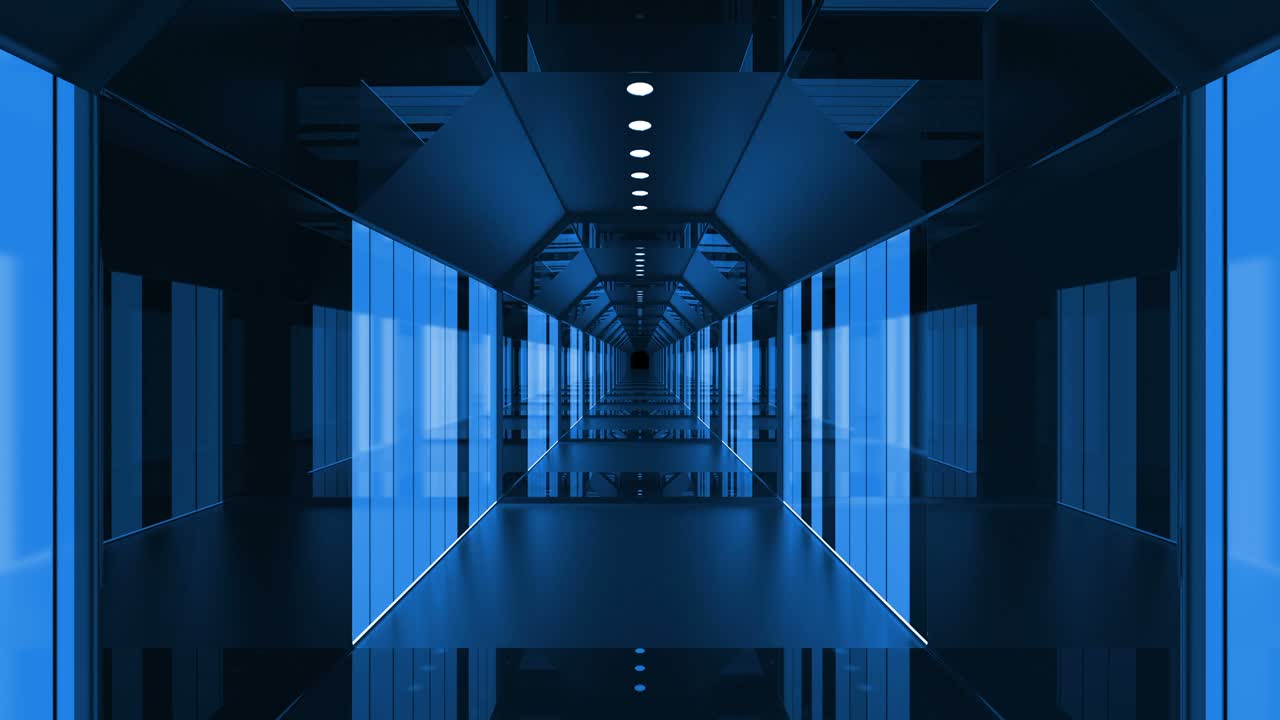 4k 추상 디지털 배경 터널