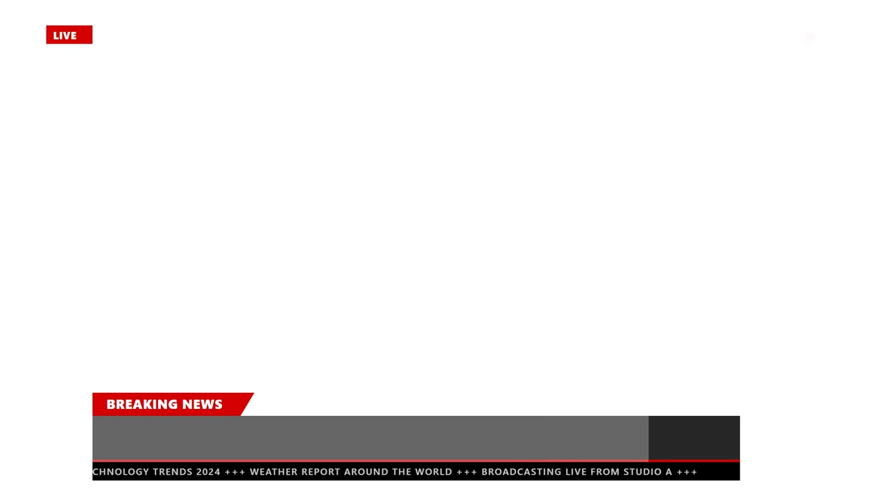 Grafisk overlay til breaking news-udsendelse (lower third)