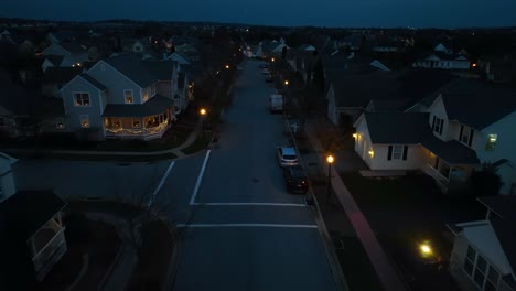 dark neighborhood at night