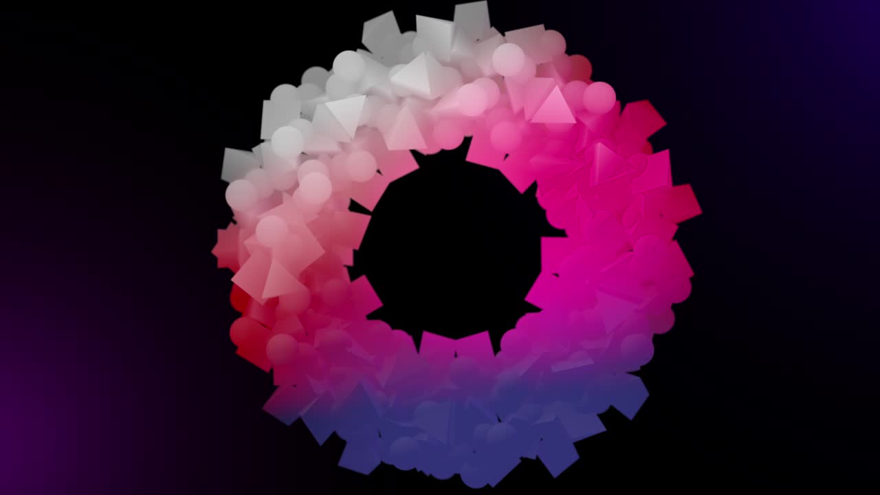 objetos de bucle 3d en tubo 3d girando y girando en bucle sin fin