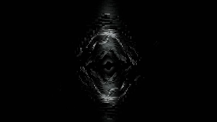 Abstract Black and White Geometric Background