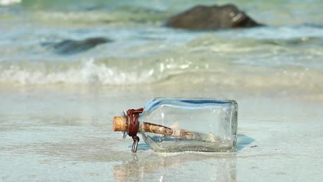 message in the bottle from ocean. message concepts.