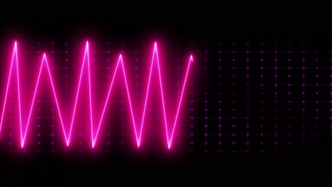 Animation-of-cardiograph-over-black-background