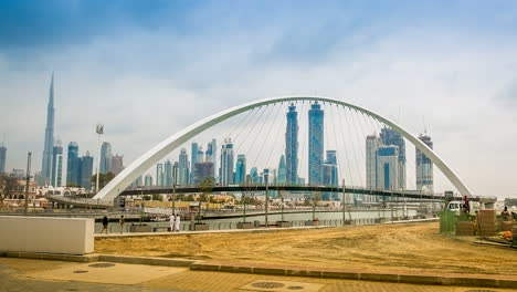 El-Lapso-De-Tiempo-Del-Canal-De-Agua-De-Dubai