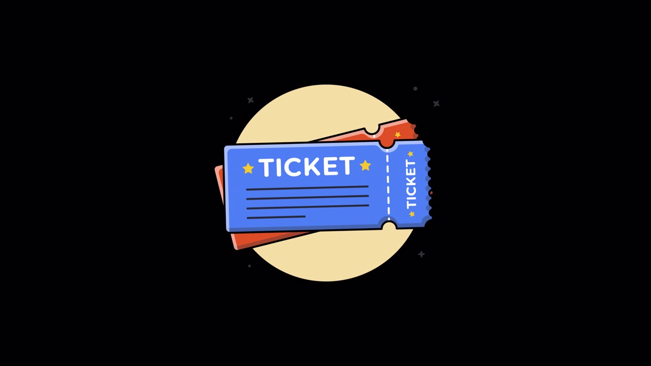 Animated Cartoon Tickets for Event Admission