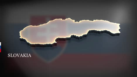 mapa animado en 3d de eslovaquia