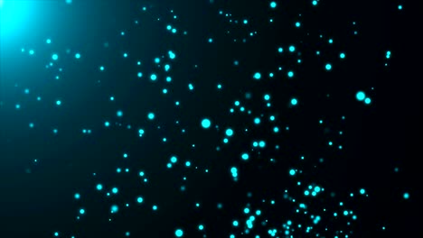 partículas azules parpadeantes en la luz, fondo abstracto generado por computadora, renderizado en 3d