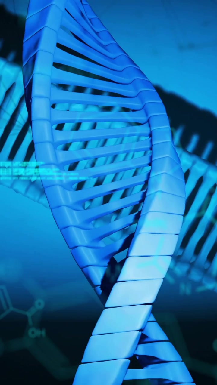 Animation of dna strand and scientific data processing